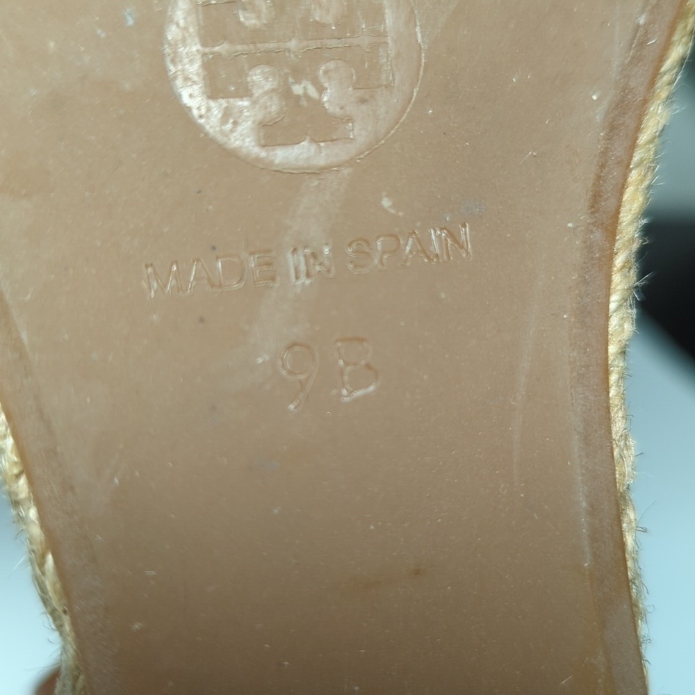 Tory Burch Karissa canvas wedge espadrille platform sandals womans size 9 - Picture 16 of 16